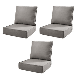 6" Thick Outdoor Chair Cushion Set - Gray