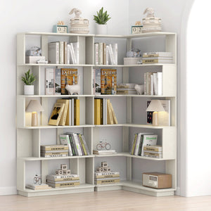 Modern 5 Tier Open Storage Bookcase