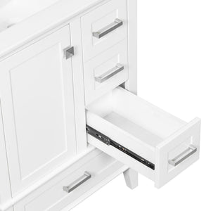 Bathroom Vanity, Modern Bathroom Cabinet With Sink Combo Set, Bathroom Storage Cabinet With A Soft Closing Door And 3 Drawers, Solid Wood Frame