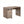 Home Office Desk Hazelnut One Cabinet Three Shelves Faux Barn Door On Metal Euro Hinges Modesty Panel - Light Brown