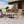 Outdoor Dining Chairs Set of 2, Teak Color Acacia Wood Frame