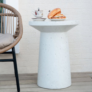 Terrazzo Outdoor Side Table - White