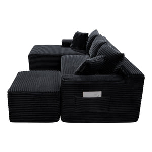 106.3" U-Shaped Cloud Sectional Sofa with Deep Seat