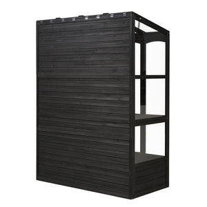 TOPMAX 78-inch Wooden Greenhouse Cold Frame with 4 Independent Skylights and 2 Folding Middle Shelves