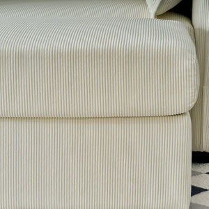Comfy Oversized Chaise Lounge Chair With Ottoman And Storage