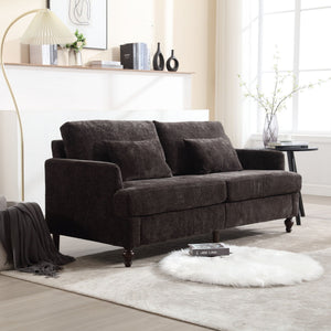 Mid Century Modern Fabric Loveseat Sofa, 2 Seat Upholstered Couch