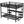 Queen Over Twin XL Metal Bunk Bed with Desk and Shelves