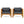 Outdoor Acacia Wood Club Wooden Armchair with Cushions (Set of 4)