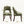 Upholstered Dining Chair With Curved Legs (Set of 2) - Green