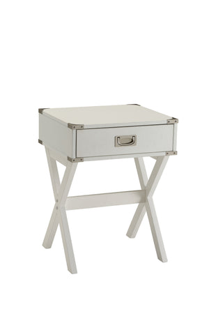 White Finish Accent Table
