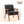 Mid Century Modern Accent Chair With Solid Wood Frame And Extra Thick Backrest