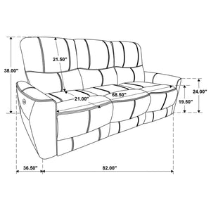 Ashland - Power Reclining Sofa With USB Charging