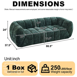 Modern Sofa With Piano Key Backrest