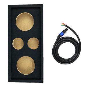 Q Power Car Audio Subwoofer Enclosure Box for 10 Inch Mids and 3 Inch Tweeters