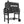 Charcoal Grill with Adjustable Height and Folding Shelves - Black Steel