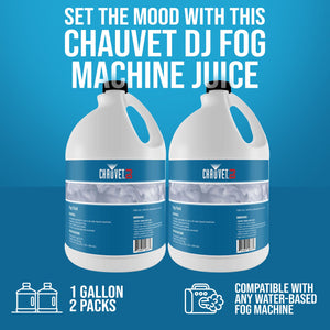 Chauvet DJ 1 Gallon Bottle of Fog Smoke Juice Fluid for Fog Machines (2 Pack)