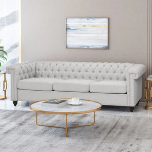Chesterfield Style 3 Seater Sofa with Deep Button Tufting - Multiple Colors