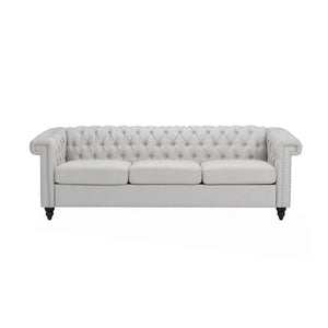 Chesterfield Style 3 Seater Sofa with Deep Button Tufting - Multiple Colors