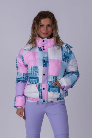 Chic Puffer Jacket -Patchwork - TRAPSKI