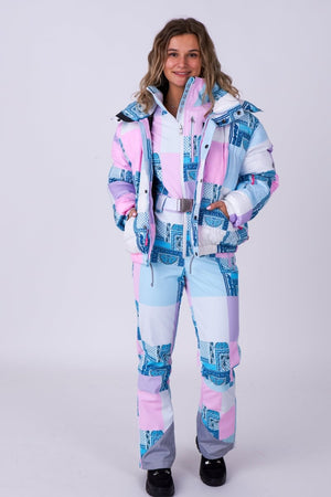 Chic Puffer Jacket -Patchwork - TRAPSKI
