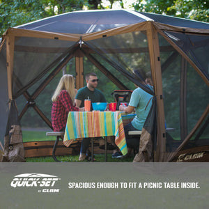 Clam Quick Set Escape Sky Screen Portable Camping Outdoor Gazebo Shelter, Brown - TRAPSKI