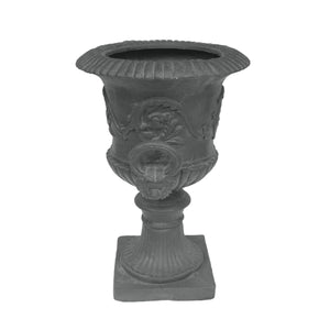 Classic Roman MGO Garden Urn Planter with Durable Magnesium Oxide - Black