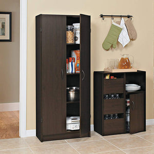 ClosetMaid Wooden Pantry Cabinet for Added Storage and Organization, Espresso