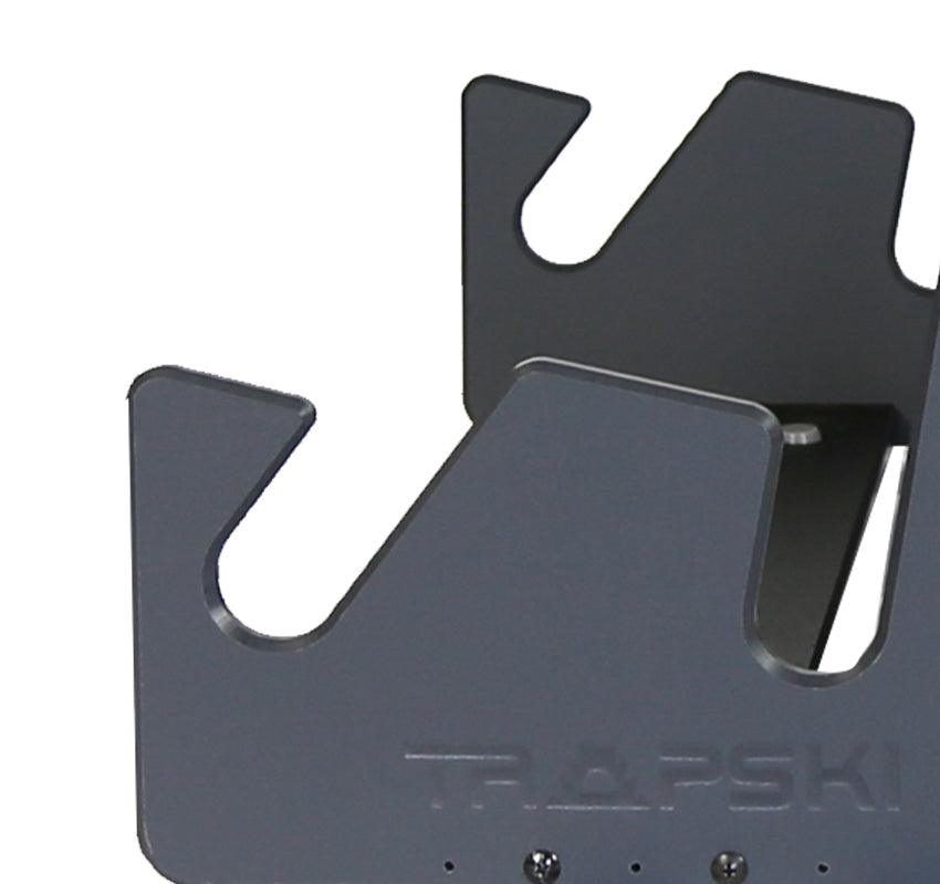 TRAPSKI LowPro 4 L Ski and Snowboard Rack Insert for Rooftop Cargo Box | High Quality Marine Grade HDPE Plastic | Premium Strap Included | 3 Year Warranty | Made in the USA | Veteran Owned Business - TRAPSKI, LLC