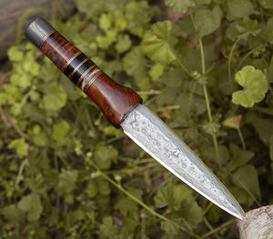 Cloud Damascus Dagger with Sheath - TRAPSKI