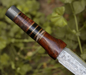 Cloud Damascus Dagger with Sheath - TRAPSKI