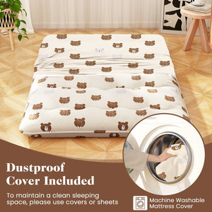 Foldable Futon Mattress with Washable Cover and Carry Bag for Camping