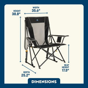GCI Outdoor Comfort Pro Rocker Collapsible Rocking Chair & Outdoor Camping Chair