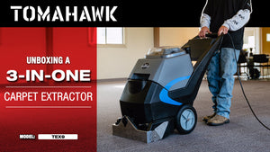 3-in-1 Commercial Carpet Extractor Cleaner, 18” Width, 9 Gallon Dual Tanks, Dual 1000W Motors for Hotels, Offices & Upholstery - TRAPSKI