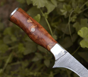 Concord Damascus Fillet Knife with Exotic Olive wood Handle - TRAPSKI
