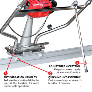 Tomahawk PRO Series Honda Concrete Power Screed Dual Magnesium Blade Bundle (Choose 2 Boards) - TRAPSKI