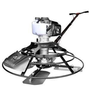 30" Portable Concrete Power Trowel with 18ft Bull Float Handle 37cc Engine - TRAPSKI