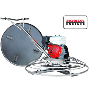46" Concrete Power Trowel 8.5HP Honda Combo Blades and Float Pan Cement Finishing Tool - TRAPSKI