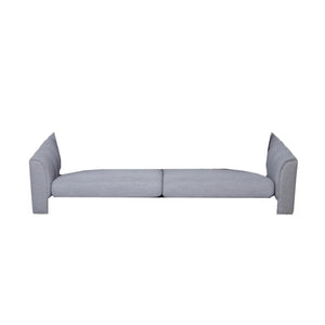 Contemporary 3 Seater Sofa with Plush Accents - Fabric