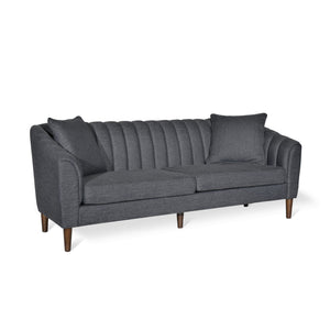 Contemporary 3 Seater Sofa with Plush Accents - Fabric