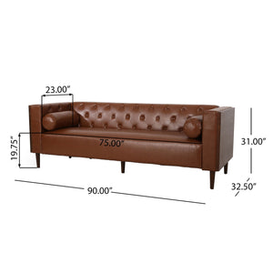 Contemporary 3 Seater Sofa with Tufted Design - Available in Multiple Colors