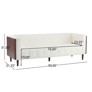 Contemporary 3 Seater Sofa with Tufted Design - Available in Multiple Colors