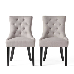 Contemporary Cheney Dining Chair Set with Tufted Design – Upholstered