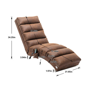 Ergonomic Electric Massage Chaise Lounge with Remote Control - Multiple Colors