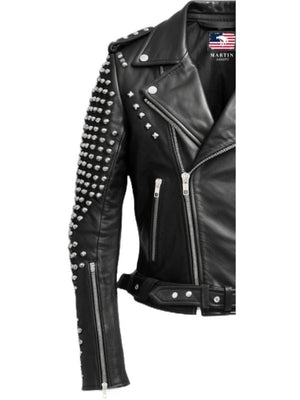 Men’s Black Biker Leather Jacket - Leather Biker Black Jacket