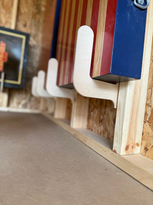 Wall-Mounted Cornhole Board Holder - TRAPSKI