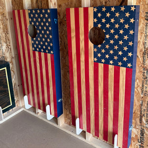 Wall-Mounted Cornhole Board Holder - TRAPSKI