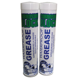 Corrosion Block High Performance Waterproof Grease - (2) 3oz Cartridges - Non-Hazmat, Non-Flammable Non-Toxic - TRAPSKI