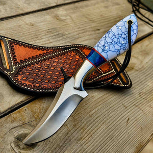 Western Style Cowboy Knife Turquoise Handle