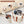 Brown & White Expandable Hardshell 6-Piece Luggage Set with TSA Locks
