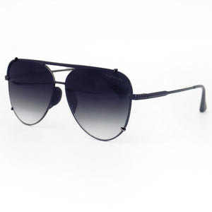 Cristina - Tangle Free - Faded Black Aviator Sunglasses - TRAPSKI